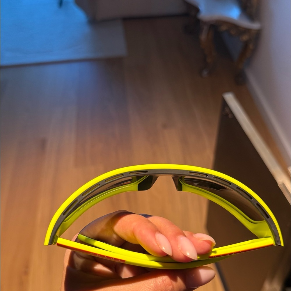 Prada Neon Green Rectangular Sunglasses - image 7